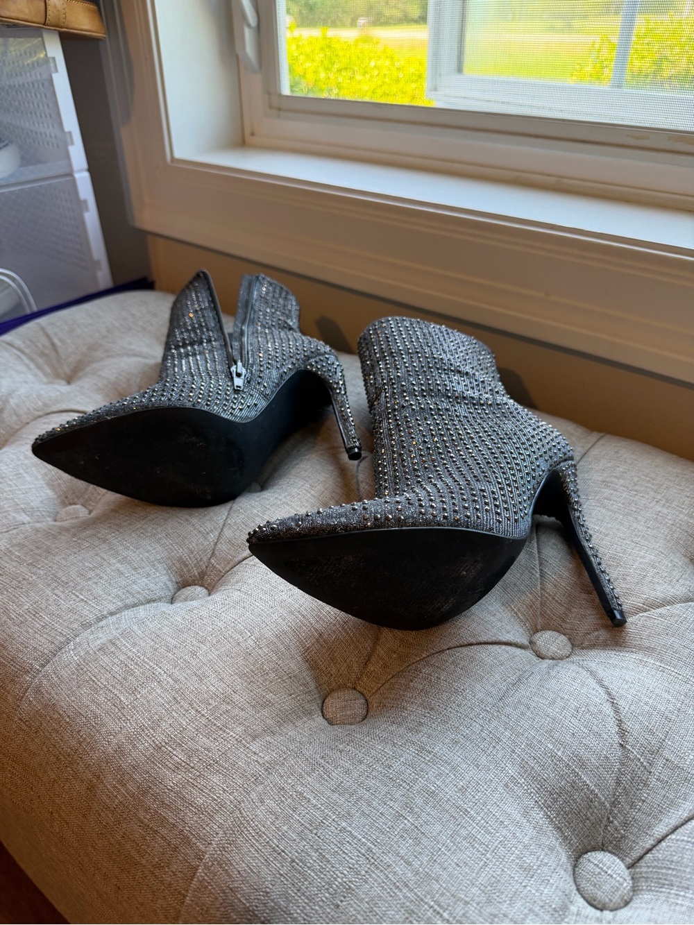 Steve Madden Rhinestone Sock Booties - Picture 2 of 4